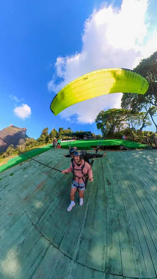 Rio de Janeiro : Paragliding Tandem Flights over Rio - The ride up to Pedra Bonita: views start before takeoff